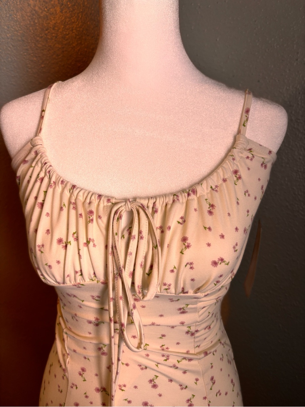 Floral Maxi Dress Dainty Cottagecore Y2K Coquette NEW - Picture 10 of 11